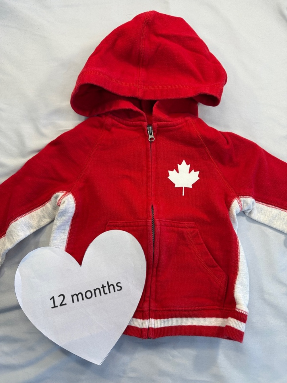 OshKosh B'gosh Red Hoodie with Maple Leaf